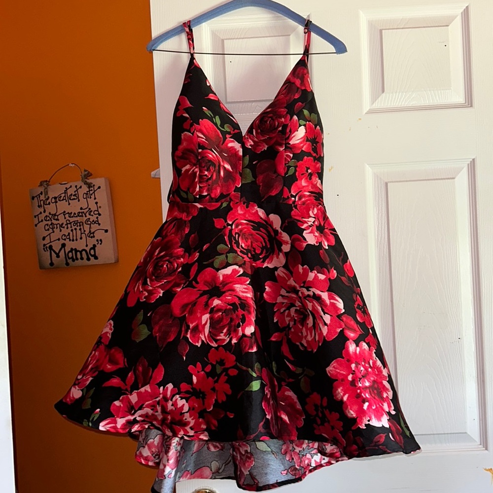 Red and black cocktail dress! Worn only once